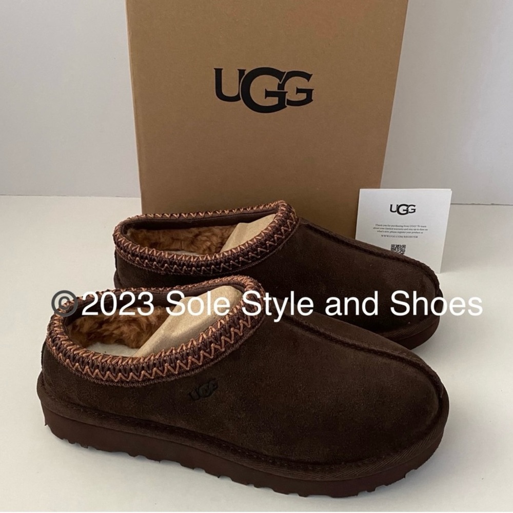 UGG Tasman Slippers Burnt Cedar Chocolate Brown New in Box